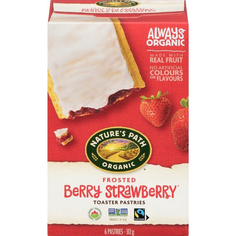 Nature's Path Organic Frosted Berry Strawberry Toaster Pastries 6's