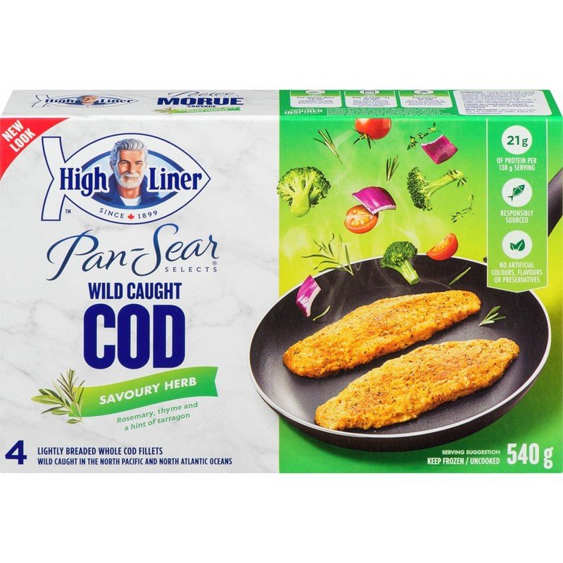 High Liner Pan Sear Selects Wild Caught Cod Savoury Herb 540 g