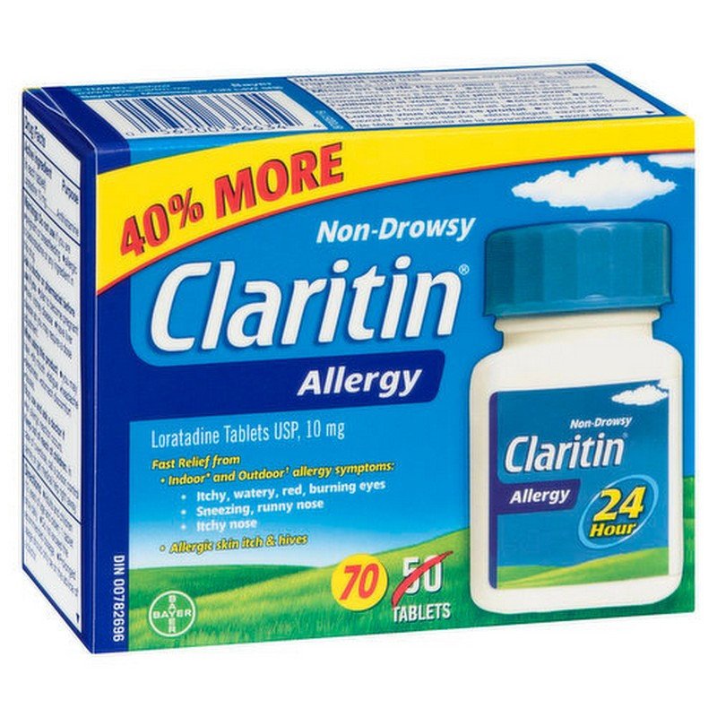 Claritin Non-Drowsy 24-Hour Allergy 10mg 50+20 Bonus
