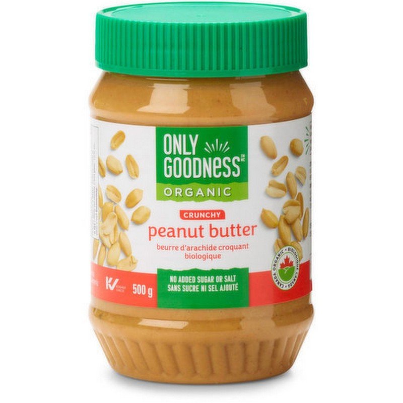 Only Goodness Organic Peanut Butter Crunchy 500 g