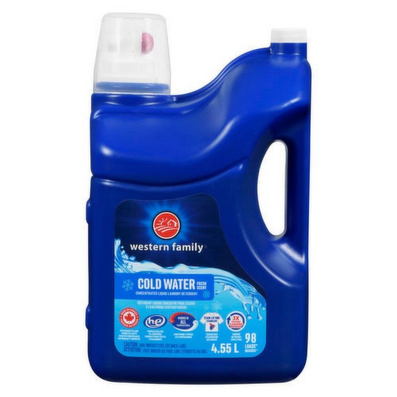Western Family Liquid Laundry Detergent Cold Water 4.55 L