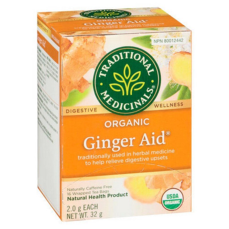 Traditional Medicinals Organic Ginger Aid Digestive Wellness Tea 16's