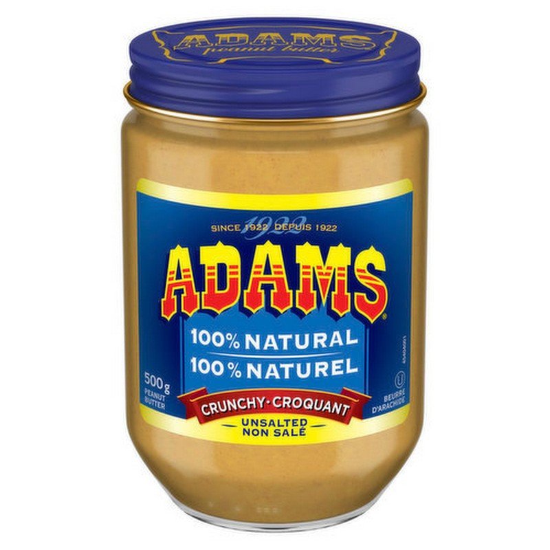 Adams Peanut Butter Crunchy Unsalted 500 g
