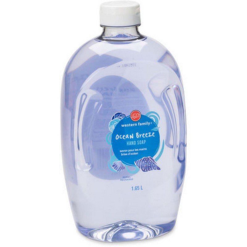 Western Family Liquid Hand Soap Refill Ocean Breeze 1.65 L