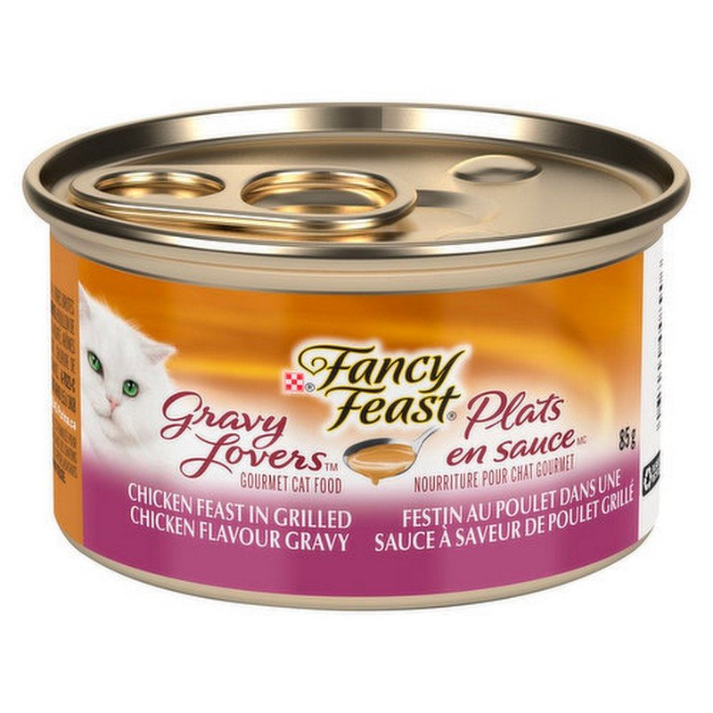 Fancy Feast Cat Food Gravy Lovers Chicken Feast in Grilled Chicken Flavour Gravy 85 g
