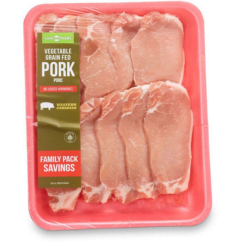Save-On Pork Chops Boneless Fast Fry Value Pack (up to 700 g per pkg)