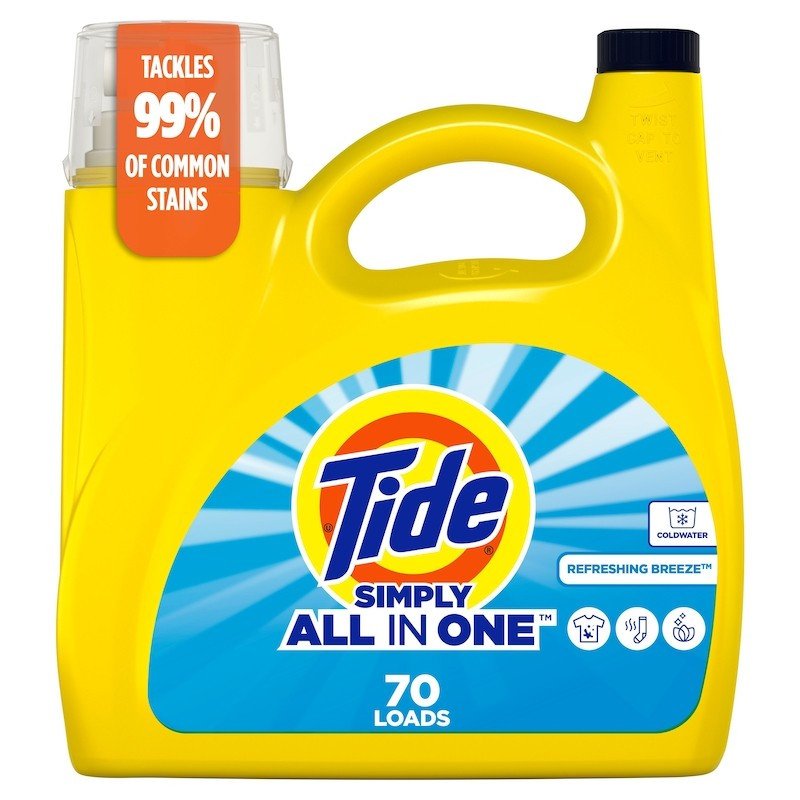 Tide Liquid Laundry Simply All-in-One Refreshing Breeze 70 Loads 2.72 L
