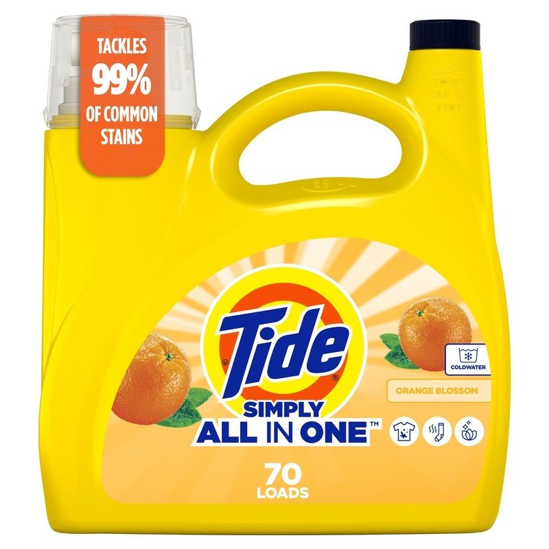 Tide Liquid Laundry Simply All-in-One Orange Blossom 70 Loads 2.72 L
