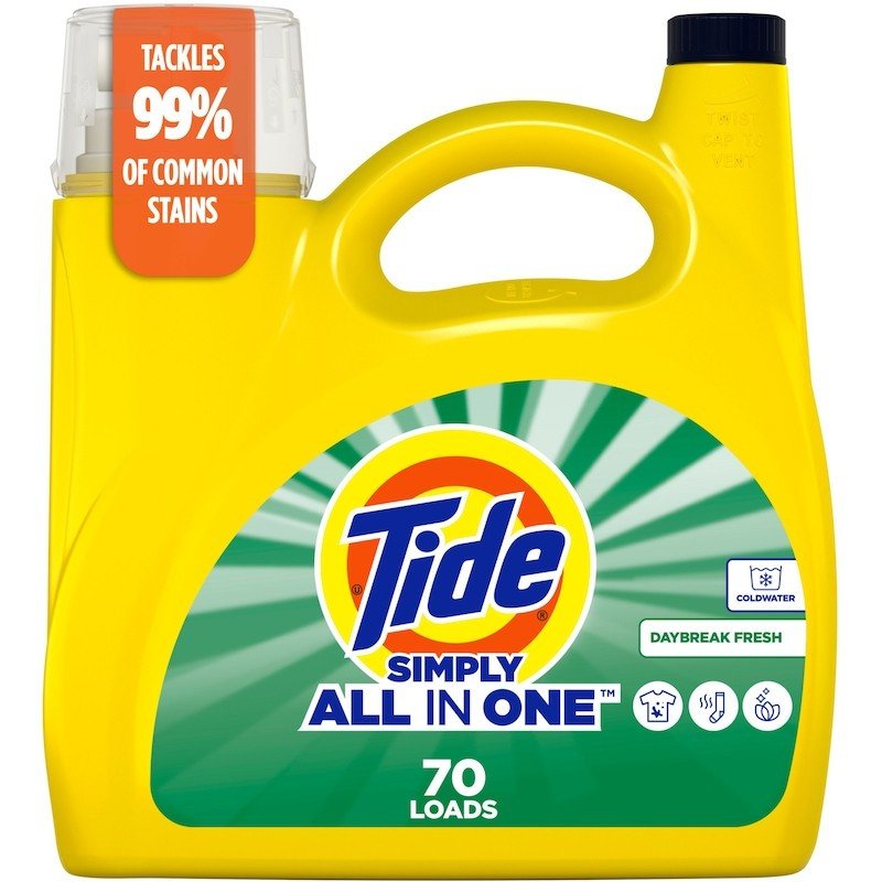 Tide Liquid Laundry Simply All-in-One Daybreak Fresh 70 Loads 2.72 L