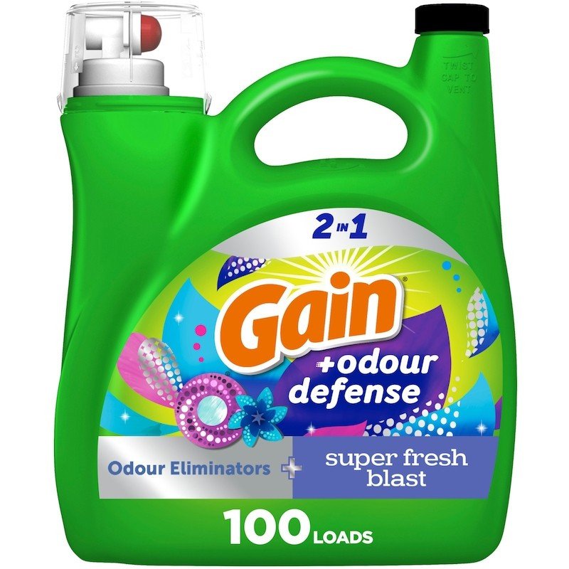 Gain Liquid Laundry Detergent + Odour Defense Super Fresh Blast 4.25 L
