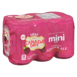 Canada Dry Limited Time Cranberry Ginger Ale 6 x 222 ml