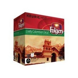 Folgers Gourmet Coffee Lively Colombian Decaf K-Cups 18's