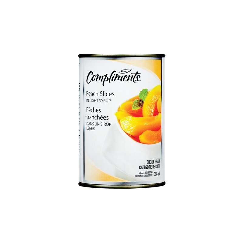 Compliments Peach Slices in Light Syrup 398 ml