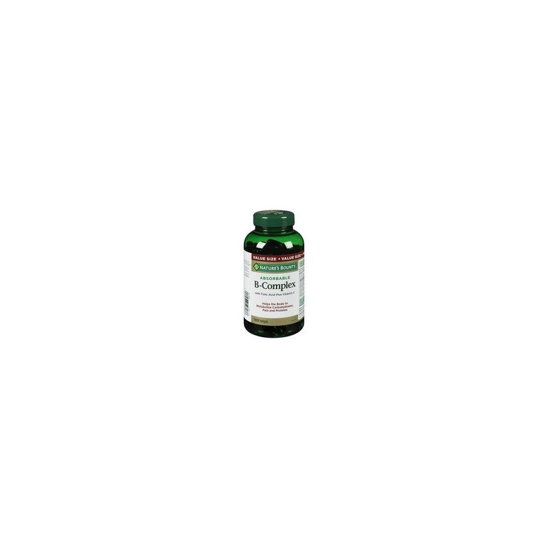 Nature's Bounty Absorbable B-Complex with Folic Acid plus Vitamin C Softgels 180’s