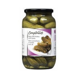 Compliments Baby Dill Pickles with Garlic 1 L