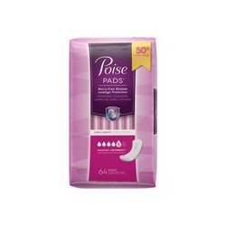 Poise Pads Maximum Absorbency Long Length Value Pack 64’s