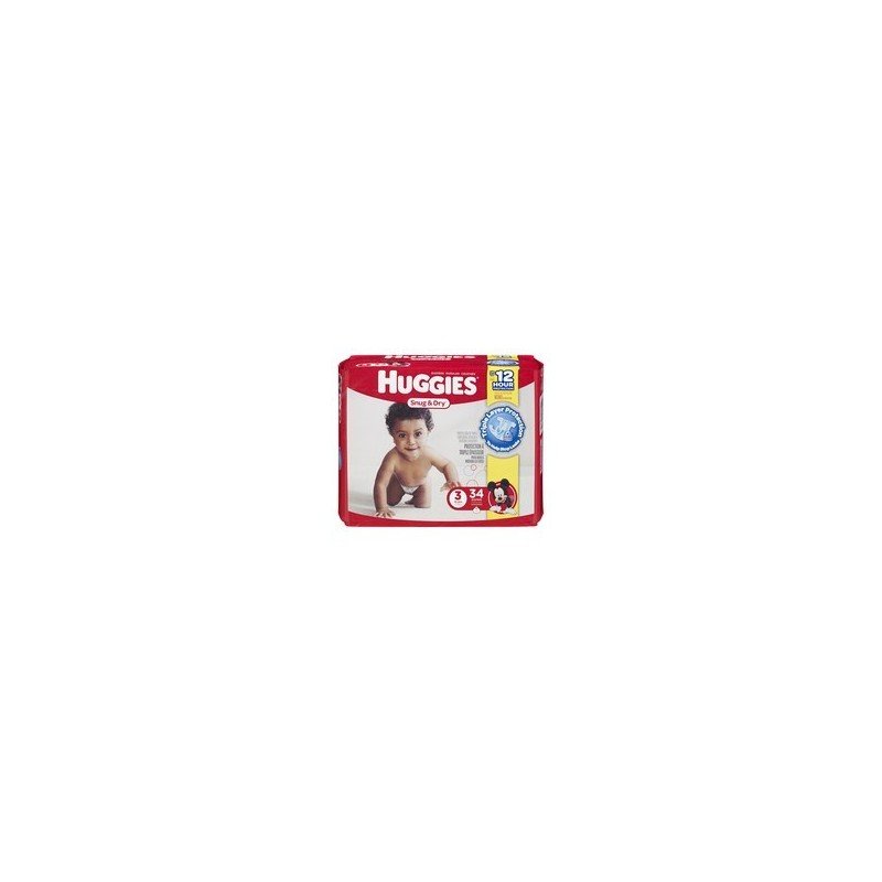 Huggies Snug & Dry Diapers Jumbo Pack Size 3 34's