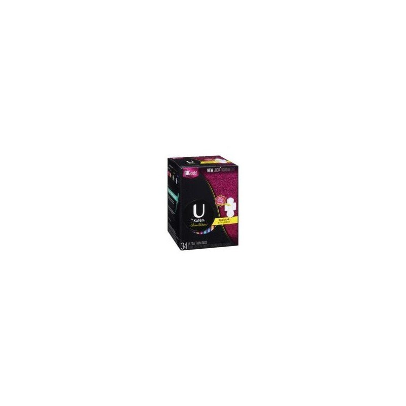 U by Kotex Clean Wear Ultra Thin Pads Regular with Wings 34's