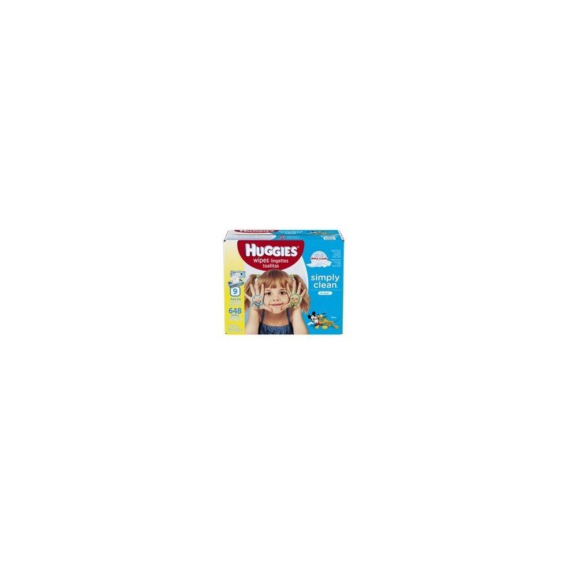 Huggies Simply Clean Baby Wipes Fresh Scent 648's