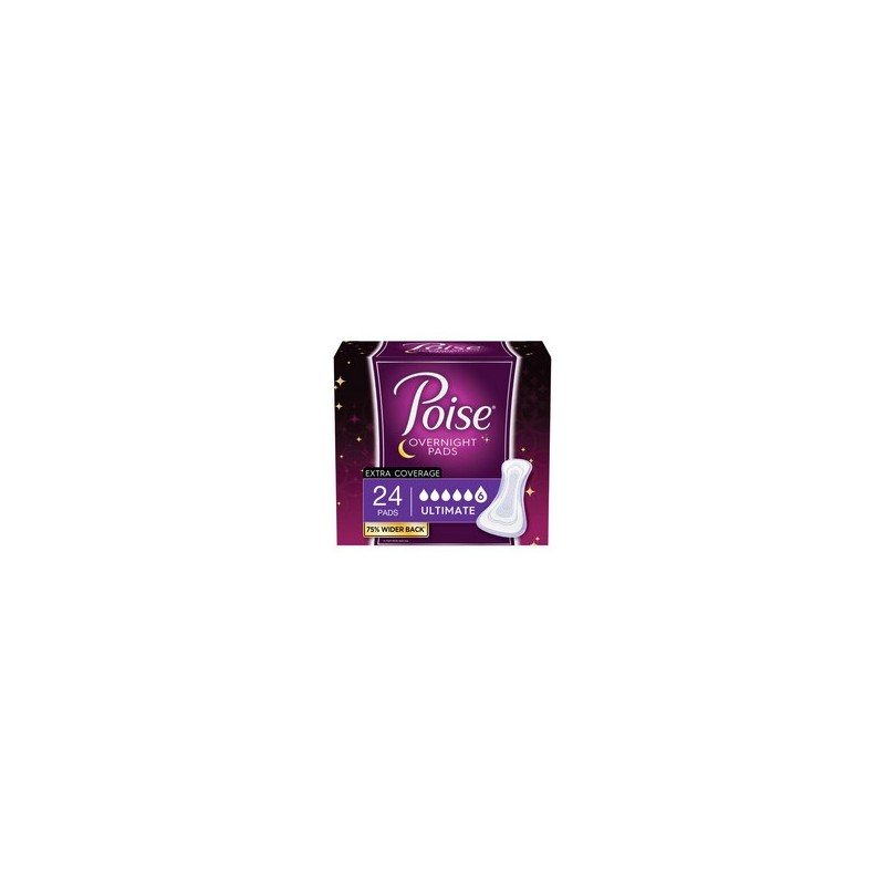 Poise Pads Overnight Extra Coverage Ultimate 24's