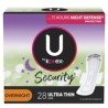 U by Kotex Security Ultra Thin Pads Overnight 28’s