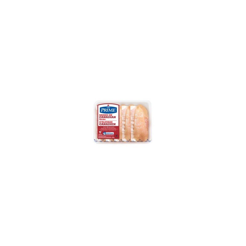 Maple Leaf Prime Boneless Skinless Chicken Breast Thin Sliced per tray