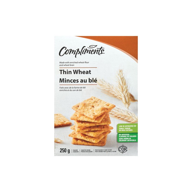 Compliments Thin Wheat Crackers 250 g