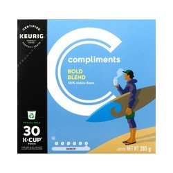 Compliments Bold Blend Coffee K-Cups Pods 30’s