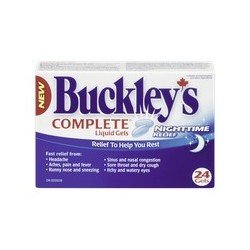 Buckley's Complete Nighttime Relief Cold & Sinus Liquid Gels 24's
