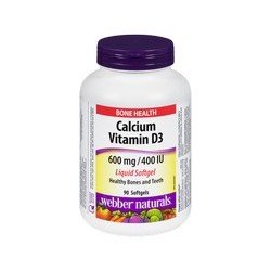 Webber Naturals Calcium Vitamin D3 600 mg/400 IU Softgel 90's