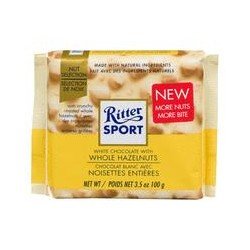 Ritter Sport White Chocolate Bar Whole Hazelnut 100 g