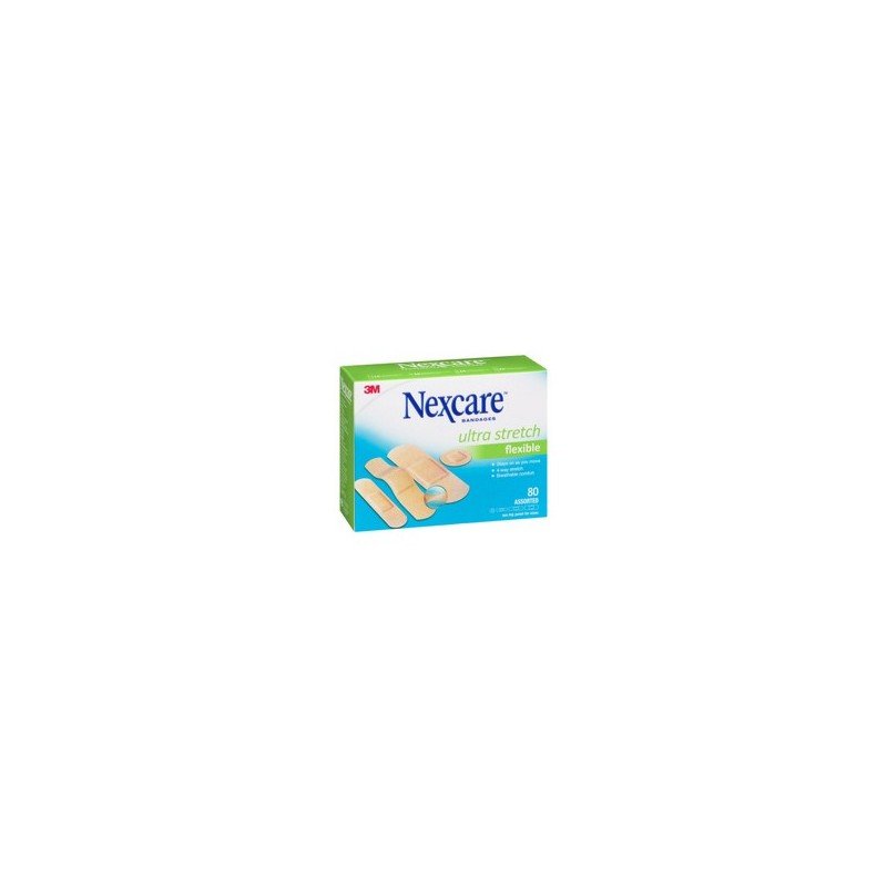 Nexcare Heavy Bandages Ultra Stretch Flexible 80 Assorted