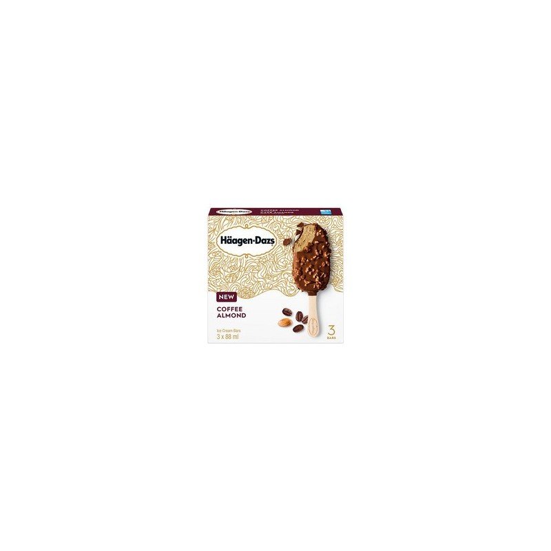 Haagen Dazs Ice Cream Bars Coffee Almond 3 x 88 ml