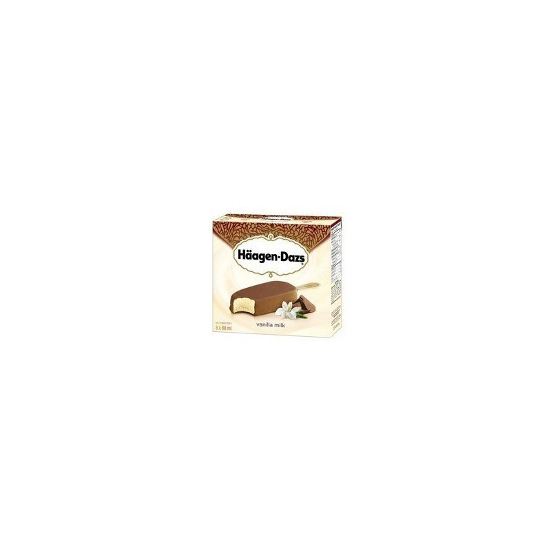 Haagen Dazs Miniatures Ice Cream Bars Vanilla Milk Chocolate 4 x 55 ml