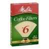 Melitta No. 6 Natural Brown Cone Coffee Filters 40's