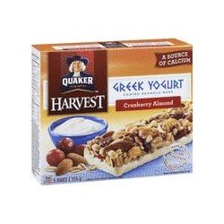 Quaker Harvest Greek Yogurt Granola Bars Cranberry Almond 5's