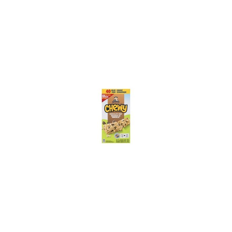 Quaker Chewy Granola Bars Chocolate Chip 40’s