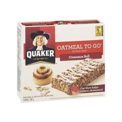 Quaker Oatmeal to Go Bars Cinnamon Roll 5's