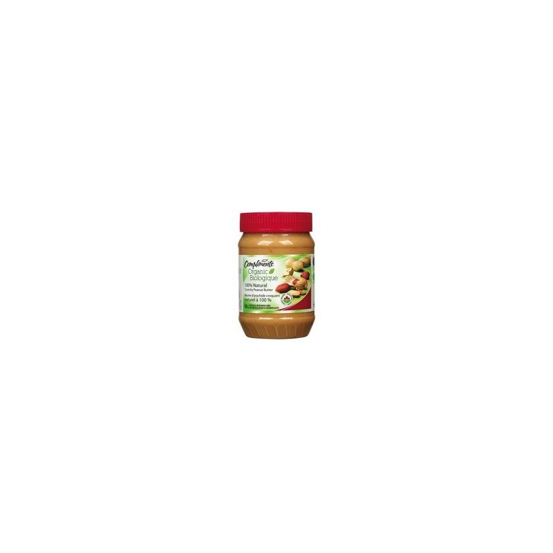 Compliments Organic Crunchy Peanut Butter 500 g