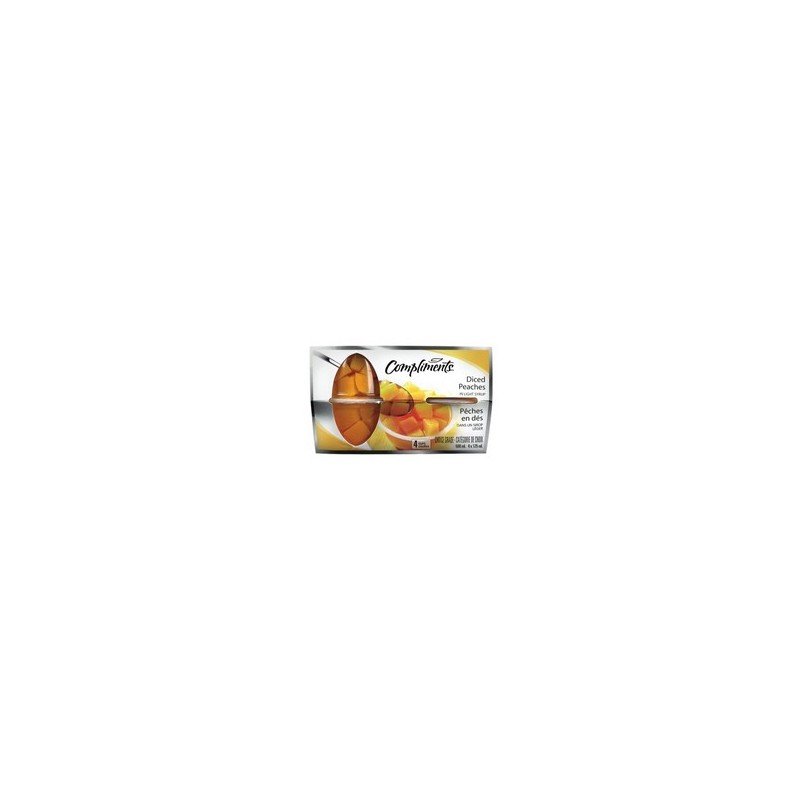 Compliments Diced Peaches in Light Syrup 4 x 125 ml