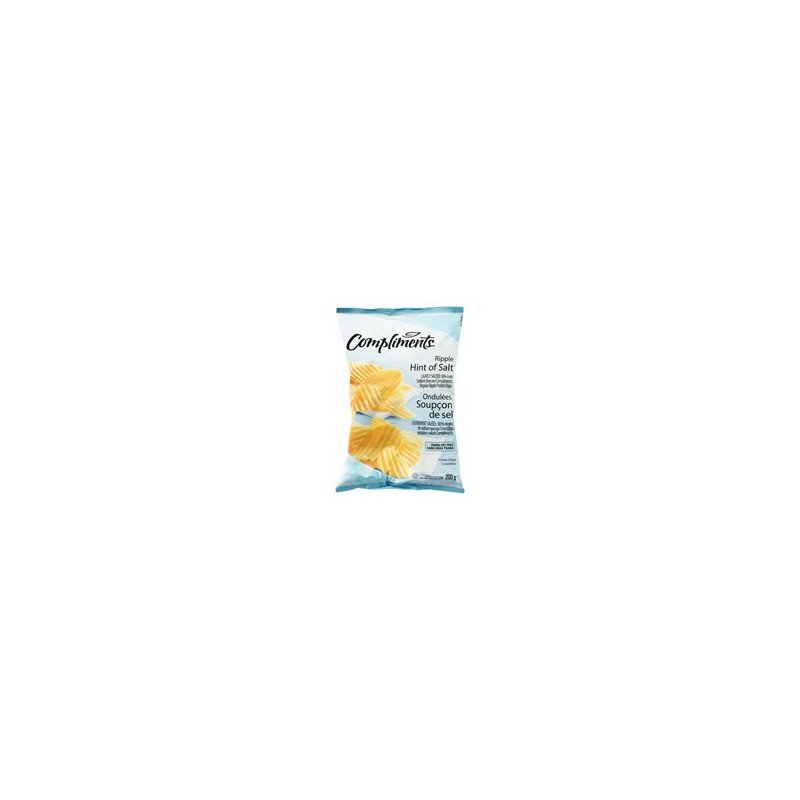 Compliments Ripple Hint of Salt Potato Chips 200 g