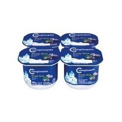 Compliments 0% Blueberry Greek Yogurt 4 x 100 g