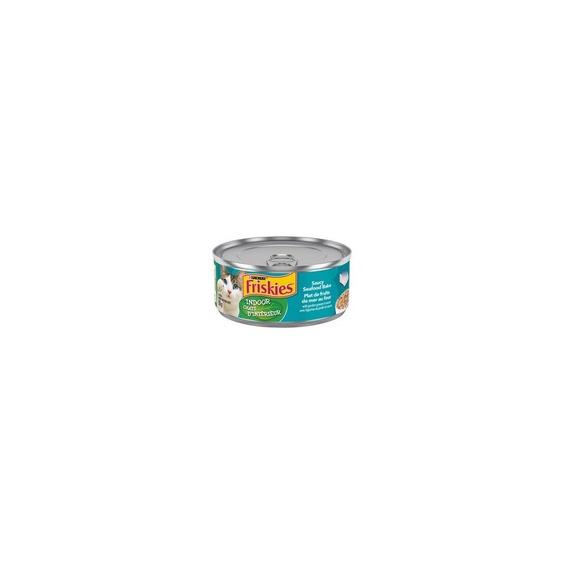 Friskies Indoor Cat Food Saucy Seafood Bake with Garden Greens in Sauce 156 g