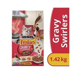 Friskies Dry Cat Food Gravy Swirlers Chicken & Salmon 1.42 kg