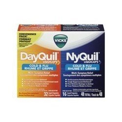 Vicks DayQuil/Nyquil Cold & Flu Combo Liquicaps 48's
