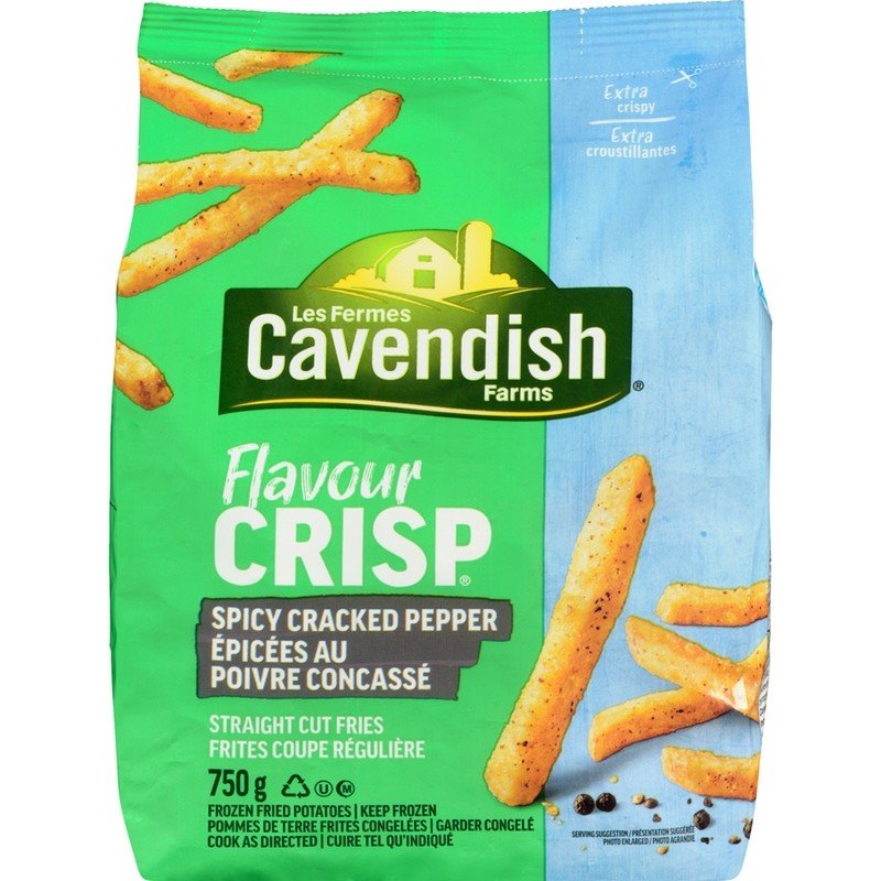 Cavendish Flavour Crisp Spicy Cracked Pepper Straight Cut Fries 750 g