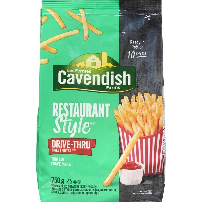 Cavendish Restaurant Style Drive Thru Fries 750 g