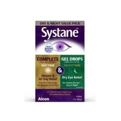 Systane Complete Gel Drops Daytime & Nighttime Dry Eye Relief 2 x 10 ml