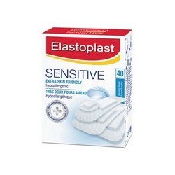 Elastoplast Sensitive Extra Skin Friendly Hypoallergenic Assorted Bandage Strips 40’s