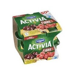 Danone Activia Yogurt Raspberry Cranberry Cherry & Cereal 8 x 100 g